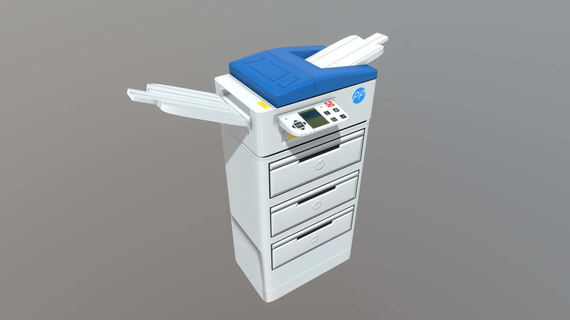 3D model Office Printer - This is a 3D model of the Office Printer. The 3D model is about text.