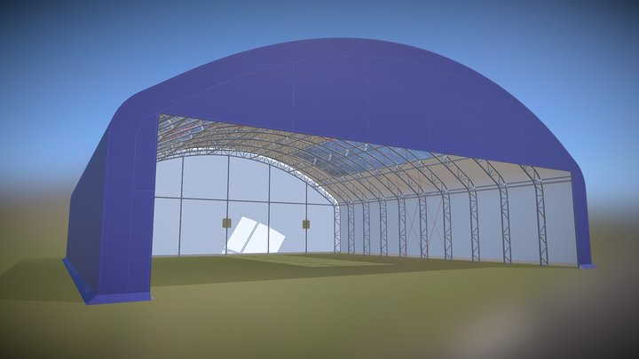 Hangar 15x15 3D Model