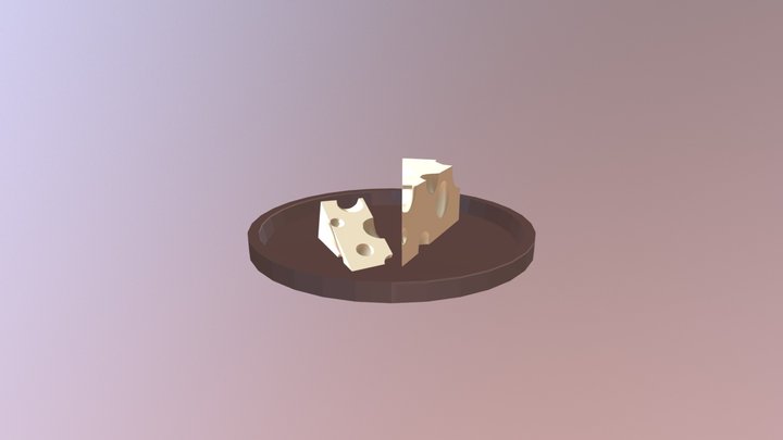 Cheese low poly 3D Model