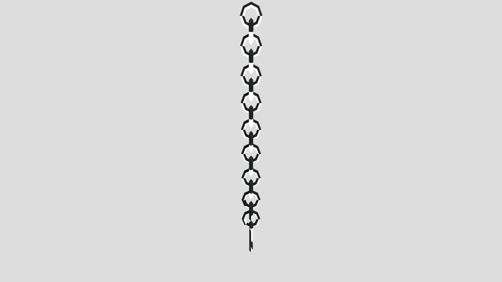 Chain With Hook Anchor Movement 3D Model