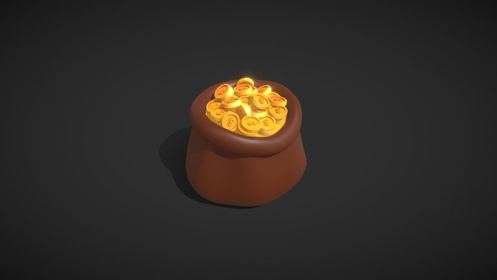 Coins Bag 3D Model