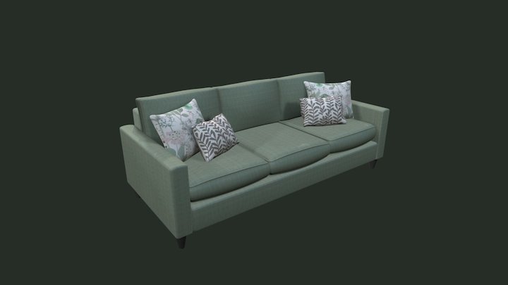 Green Sofa 3D Model