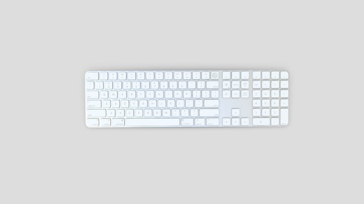 Apple Magic Keyboard TouchID & Numeric Keypad 3D Model