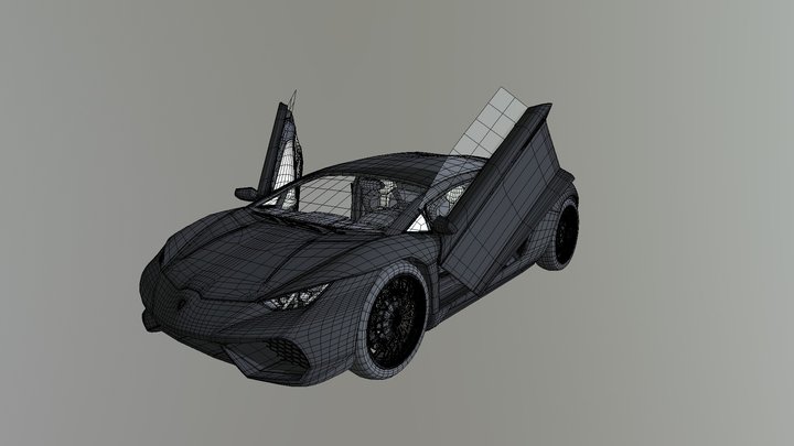 Lamborghini fusion black by pisut3d 3D Model