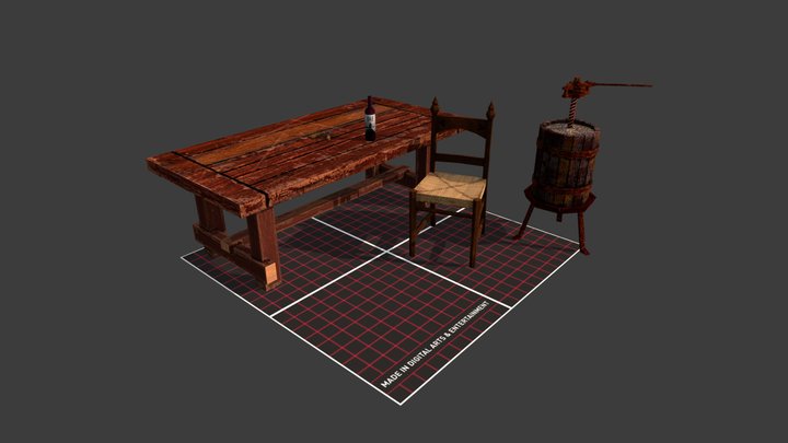 DAE 5 Finished props - Grandma's House 3D Model