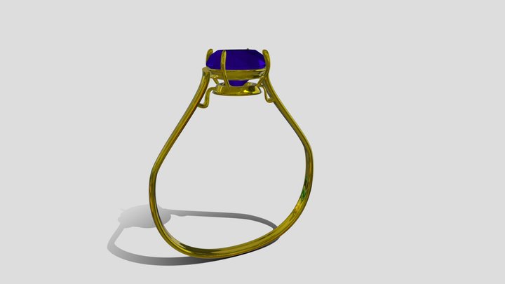 (Jewelry) Sapphire Ring 3D Model