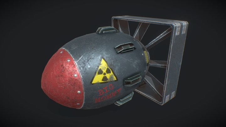 Nuclear Bomb Stylized (lowpoly) – Modello 3D gratuito STL