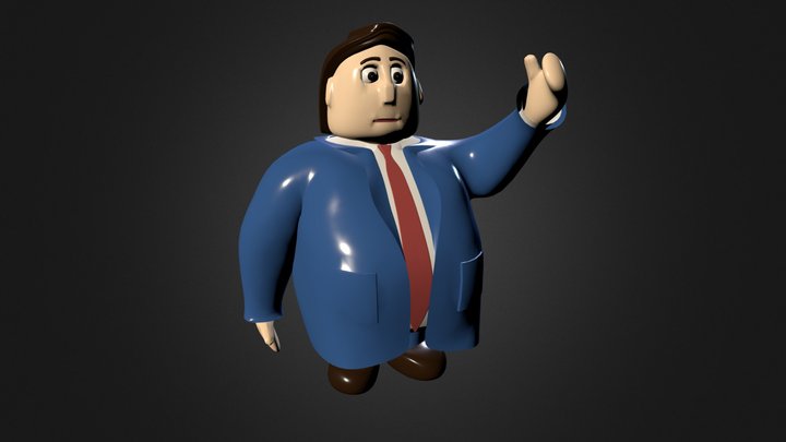 Fat Guy 3D Model