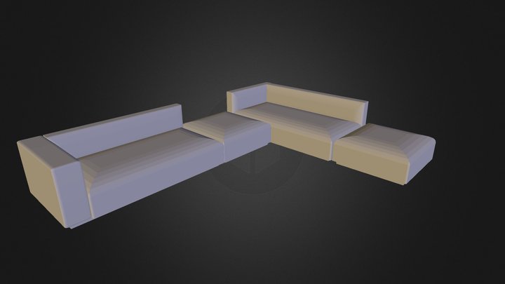 Sofa DUNE 025 N250712 3D Model