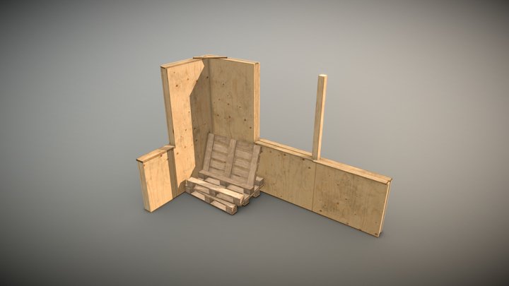 Plywood L-shaped cover 3D Model