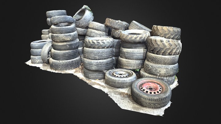Car tire 02 3D Model