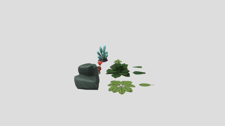 Stylized Plant Pack 3D Model