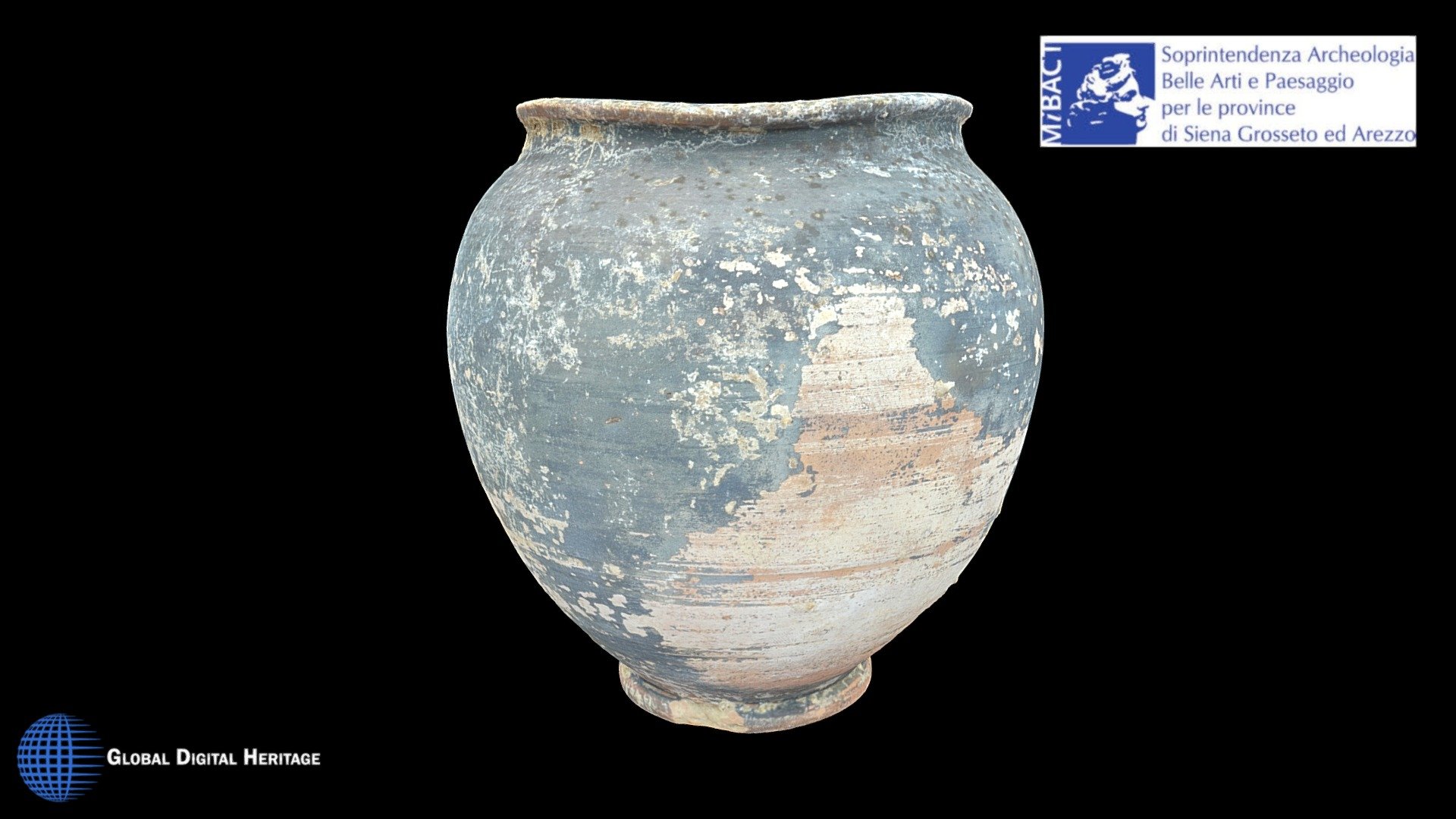 Black-gloss small olla, Poggio Pinci — Sketchfab embed 3D viewer