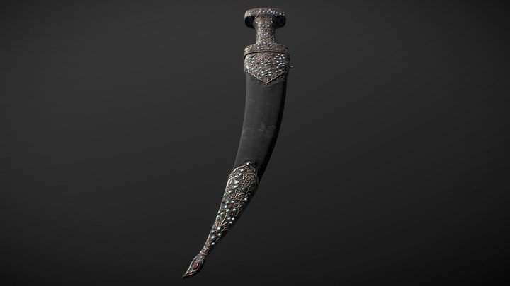 Ancient Indian Dagger 3D Model