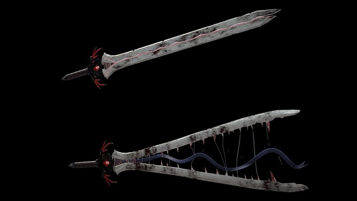 FREE| Monster Demonic Sword 3D Model