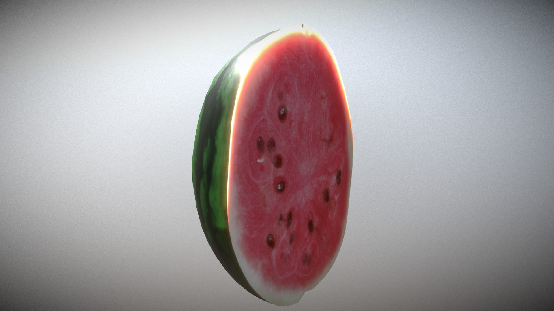 3D model Watermelon - This is a 3D model of the Watermelon. The 3D model is about a red and green balloon.