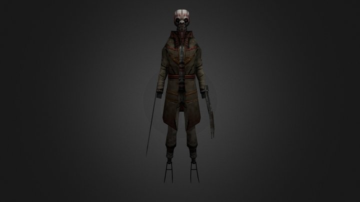Breather (Low poly horror monster) 3D Model