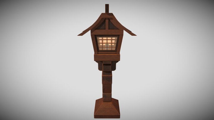 Japanese Lamp (Model 2) 3D Model
