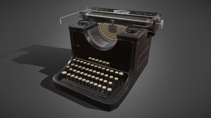 Old Typewriter Triumph 3D Model