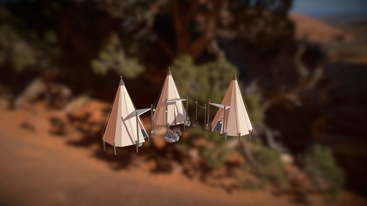 Free Low Poly Western Campsite