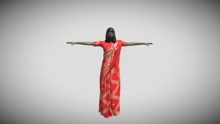 Vimla Indian witch horror creepy women 3D Model