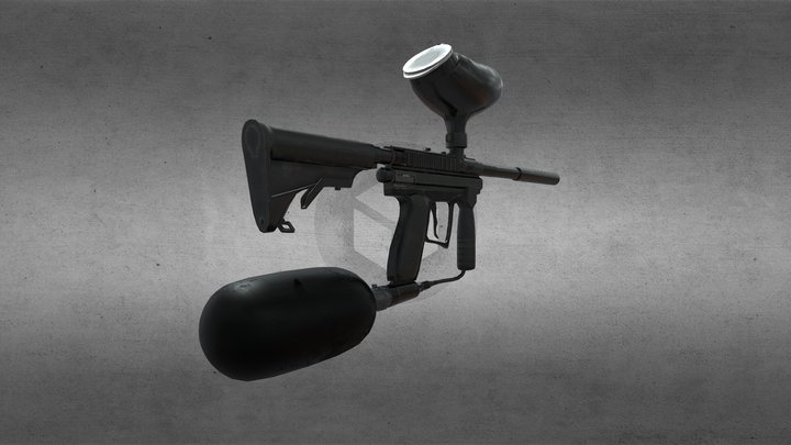 Paintball Gun 3D Model