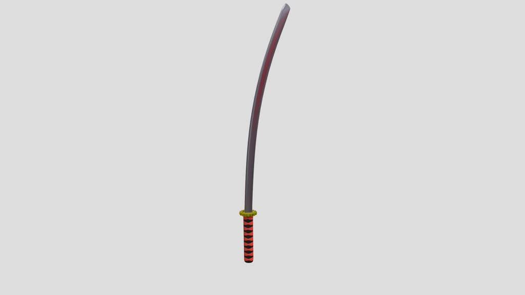Japanese Katana Sword - Game Ready PBR Weapon