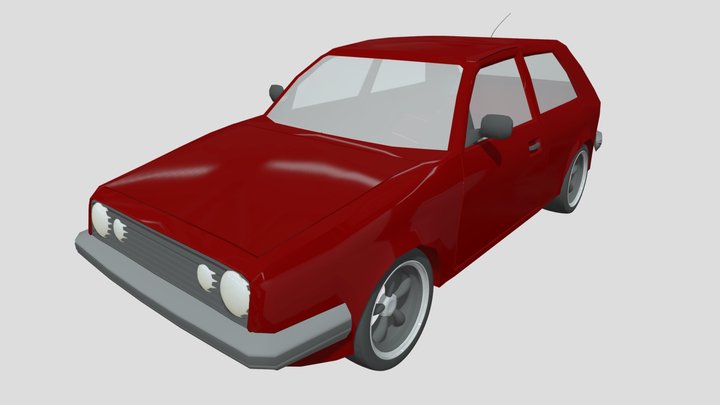 VW Golf 2 3D Model