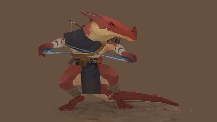 Handpainted Kobold 3D Model