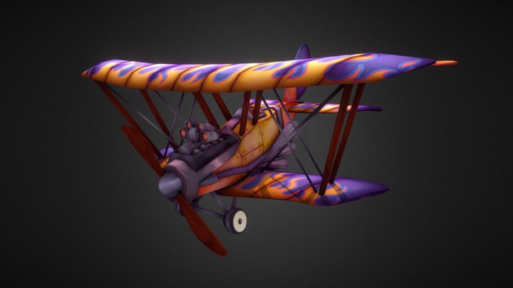 Stylized WWI Plane - Pflaz D.IIIa 3D Model