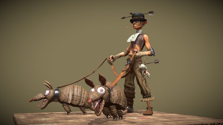 Billy "Three arrows" 3D Model