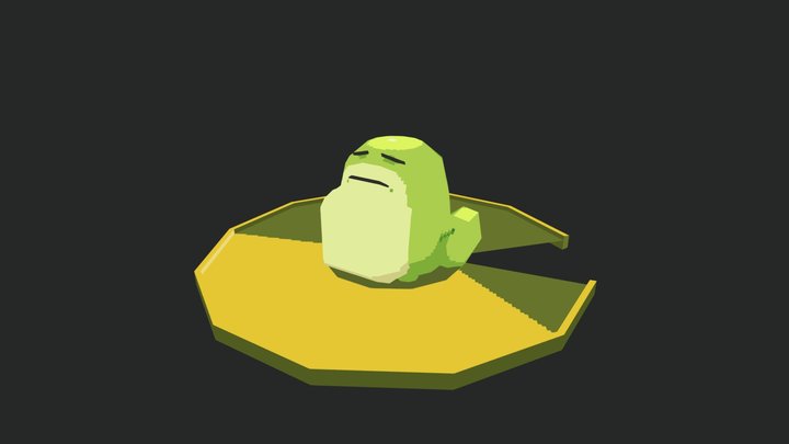 Frog on a Lilly Pad [Blockbench] 3D Model