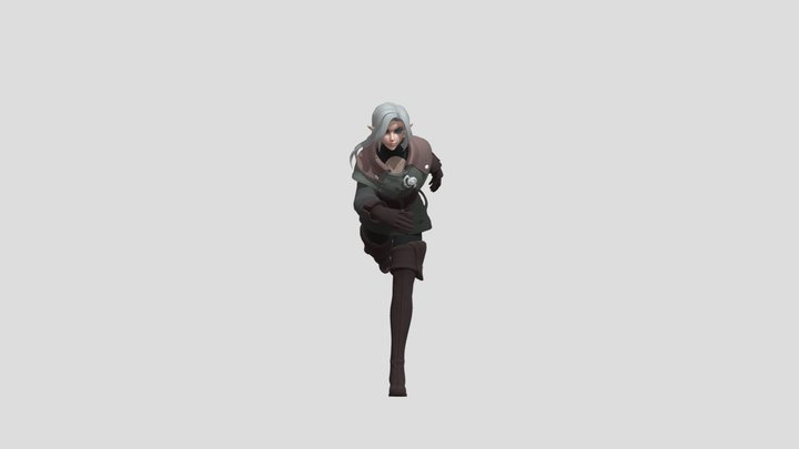 Azri Run Animation 3D Model