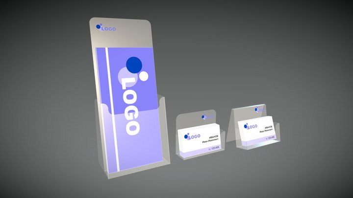 Business card/booklet holder 3D Model