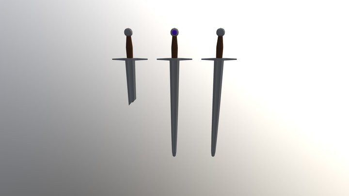 Swords Low Poly 3D Model