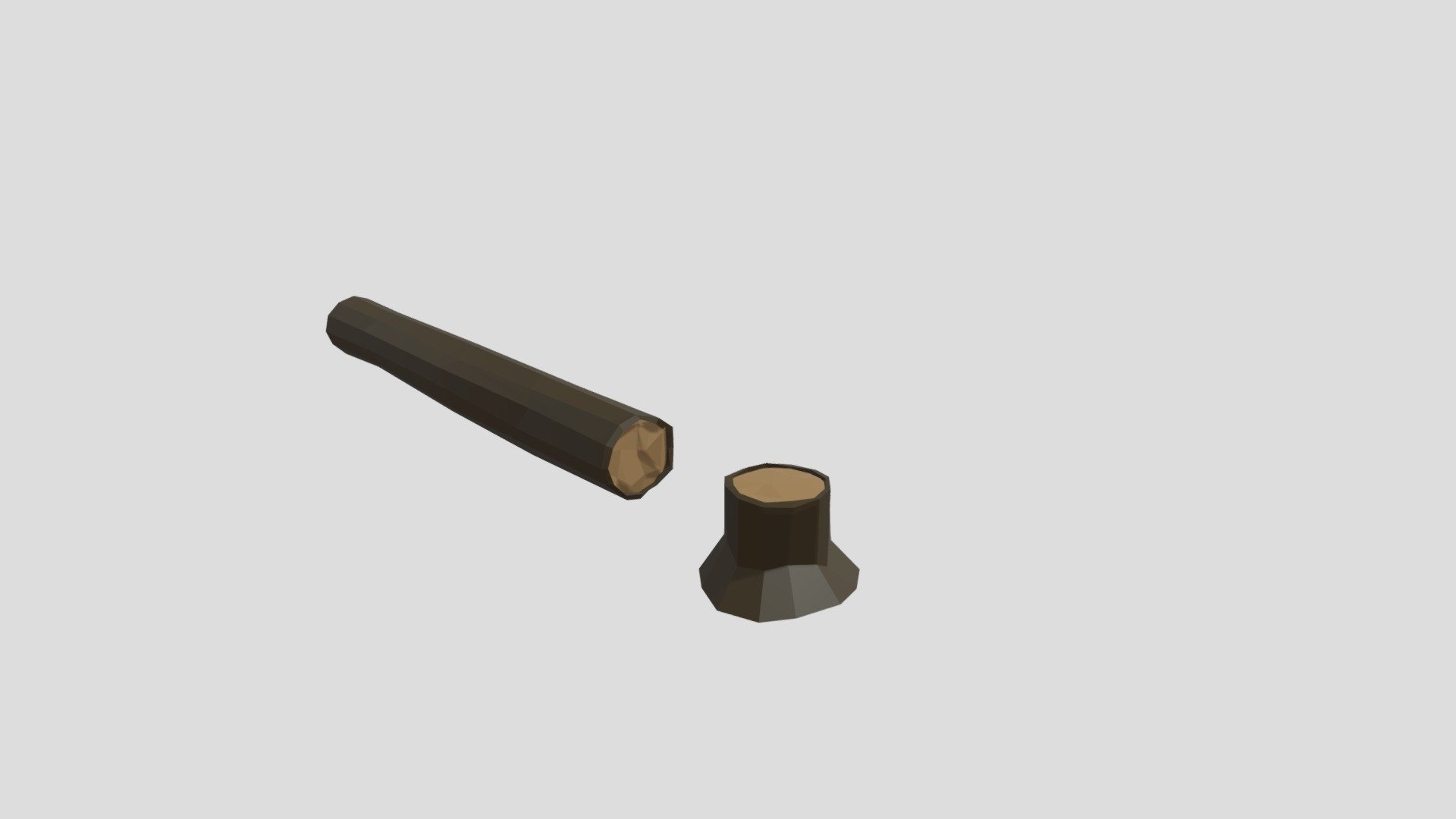 Cut Tree - LowPoly -