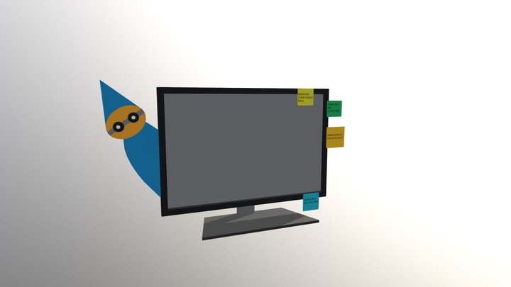 Monitor Mike 3D Model