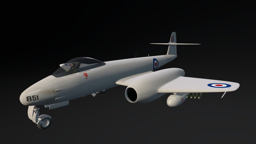 Gloster Meteor 3D model by Dominic Browne (domb3026) [c9fbea7