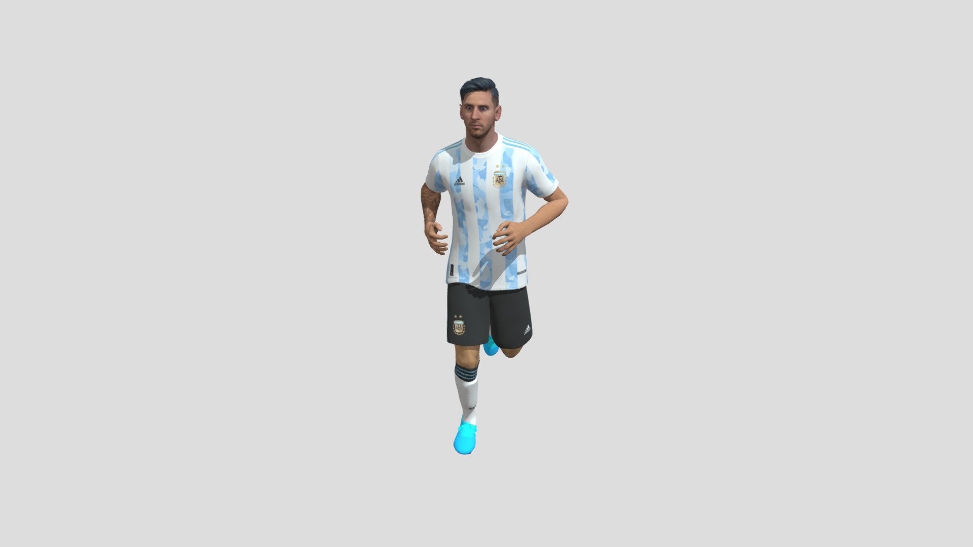 Argentina Messi New Jersey Design 2022 3D model rigged