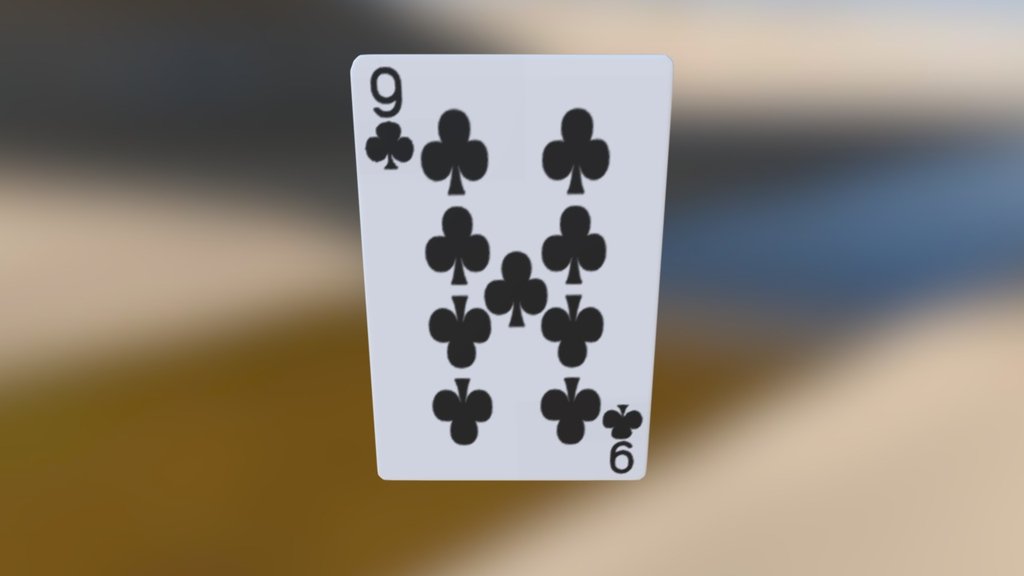 9 of Clubs Playing Card