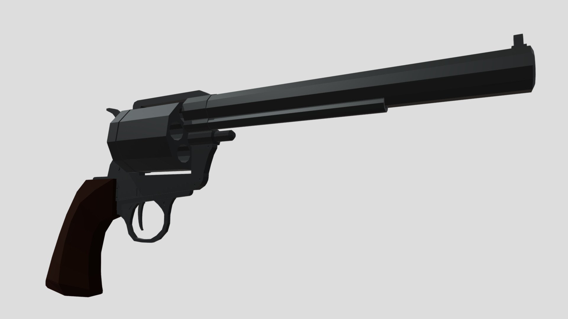 Low Poly Big Iron Revolver - Download Free 3D model by szaw [c9fd652 ...