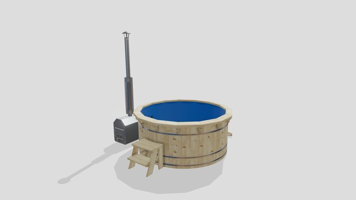 Royal Tubs Wooden Hot Tub (2.2m) 3D Model