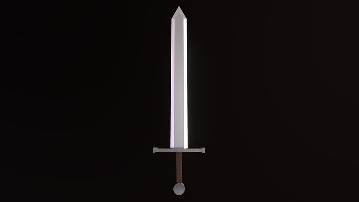 Stylized Lowpoly Sword 3D Model
