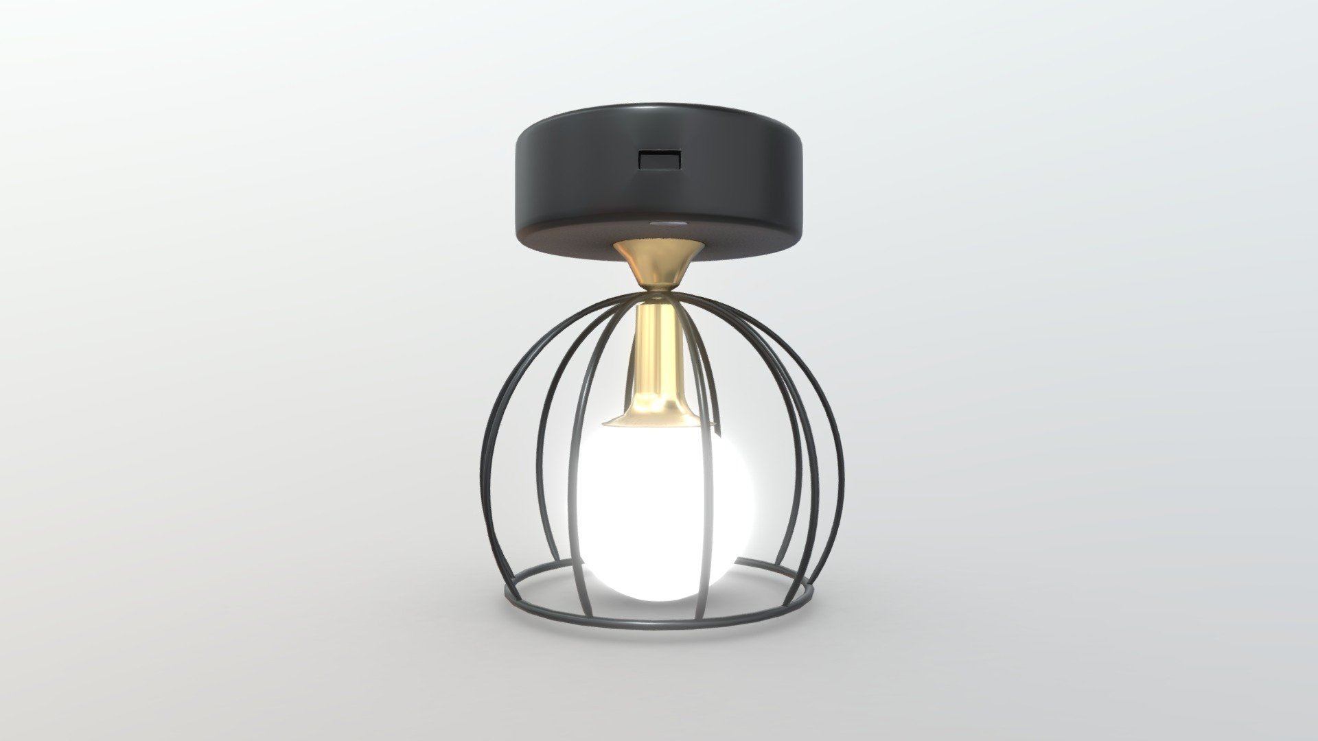 Cage sensor light black gold - Buy Royalty Free 3D model by interior ...