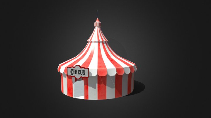 Vintage Circus Tent 3D Model
