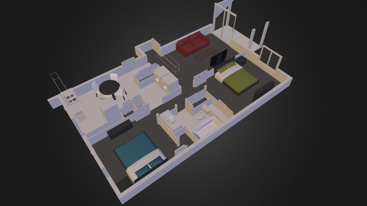 4 1/2 rez-de-chaussee 3D Model