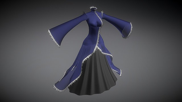 Feather Dress 3D Model
