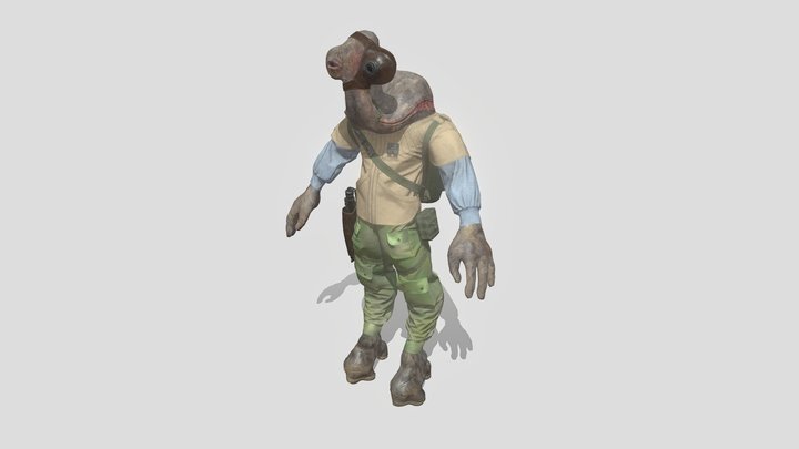 Star Wars Ithorian Endor Rebel (rigged) – Modello 3D gratuito STL