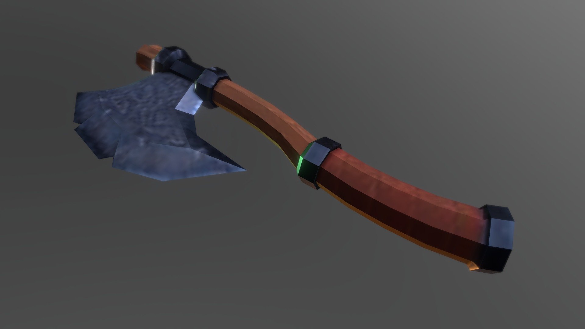 Handpainted Low Poly Axe