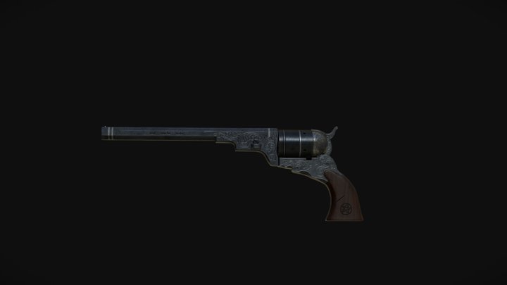 Colt Paterson 1836 cartridge conversion 3D Model